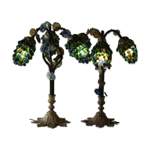 Paire de lampes de table art nouveau,