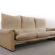 Maralunga 3-seat Sofa in beige by Vico Magistretti for Cassinaa, Italy