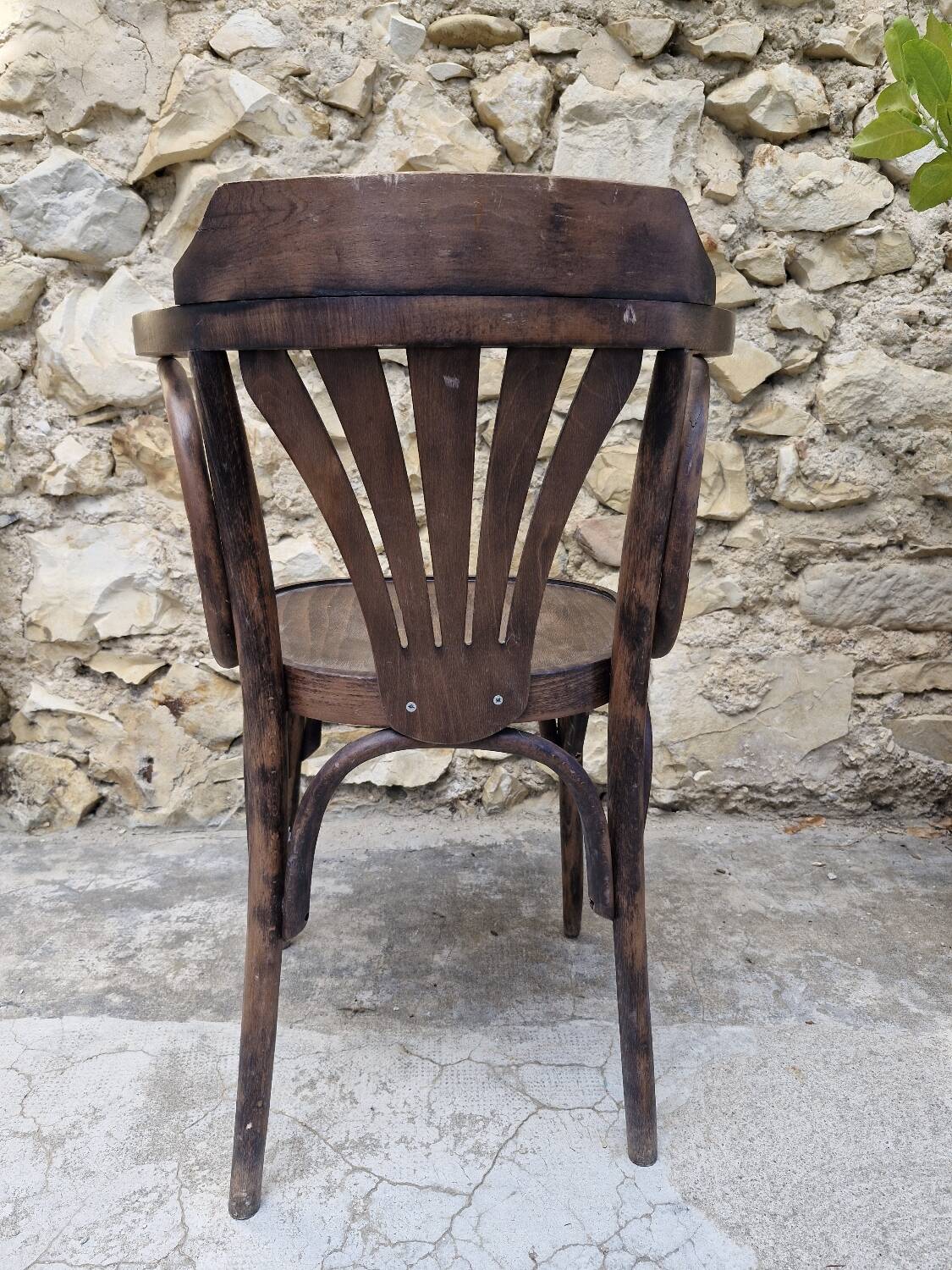 Lot fauteuils de restaurant bistrot vintage en bois courbé