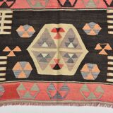 5x8 Geometric Tribal Handmade Kilim Rug, 168x235Cm