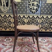 Set of 7 Baumann / Thonet / Fischel caned bistro chairs