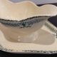 Old Choisy Le Roi earthenware gravy boat, Chinon decor
