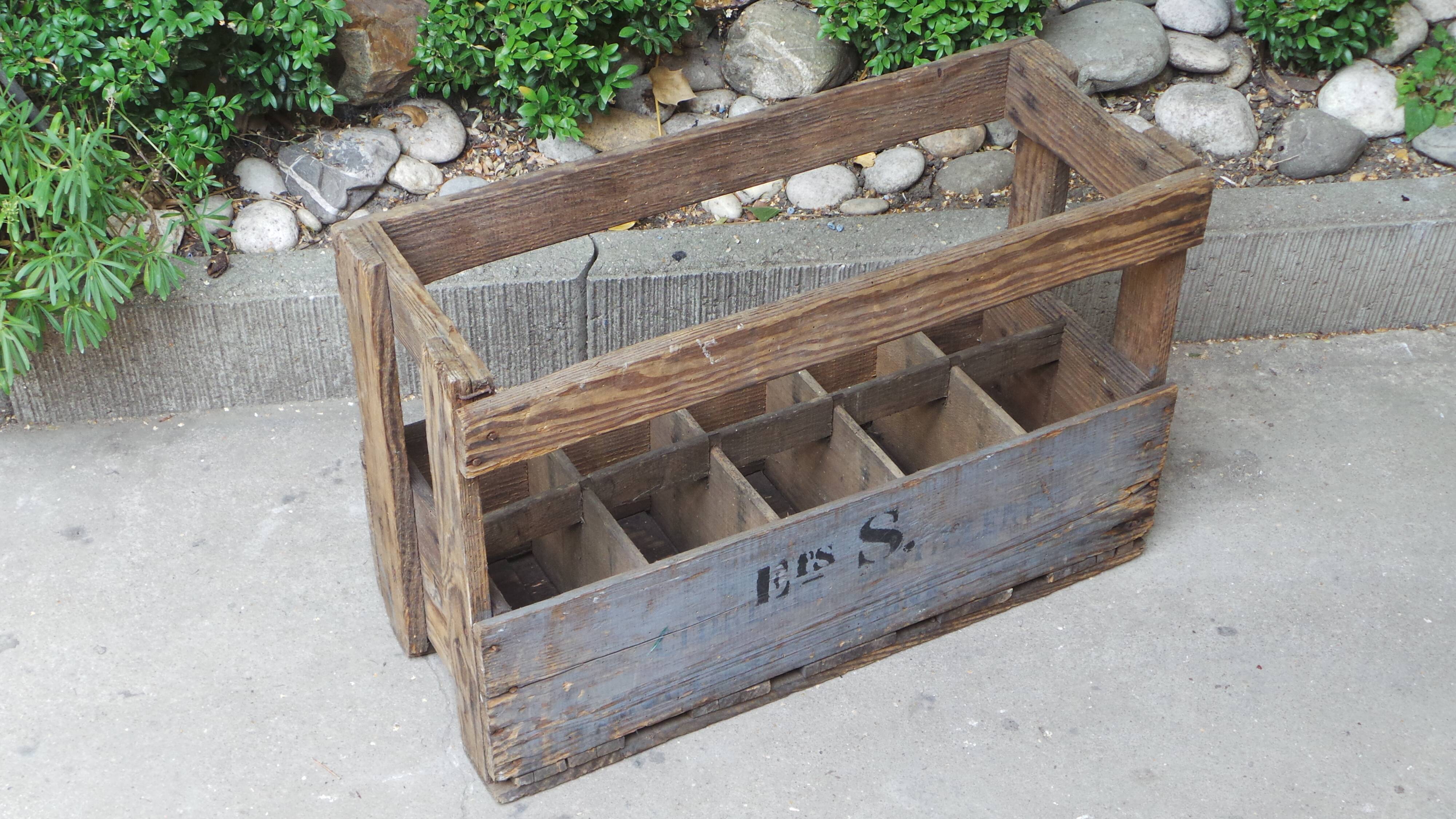 Old bottles wooden door