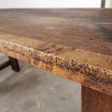 Workbench, brutalist console, solid wood