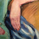 Portrait painting of woman 50's