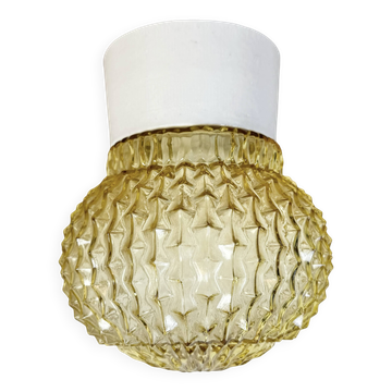 Vintage White Porcelain Ceiling Light, 1970s