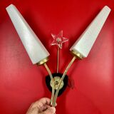 Large Pair of Vintage 70s Wall Lights