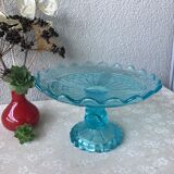 Compotier en verre moulé art déco
