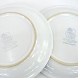 6 small white stoneware dessert plates - floral decoration - Country Charm Collection