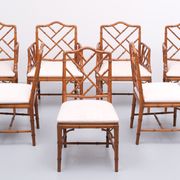 Chaises chinoises en faux bambou de style Chippendale du 20ème siècle