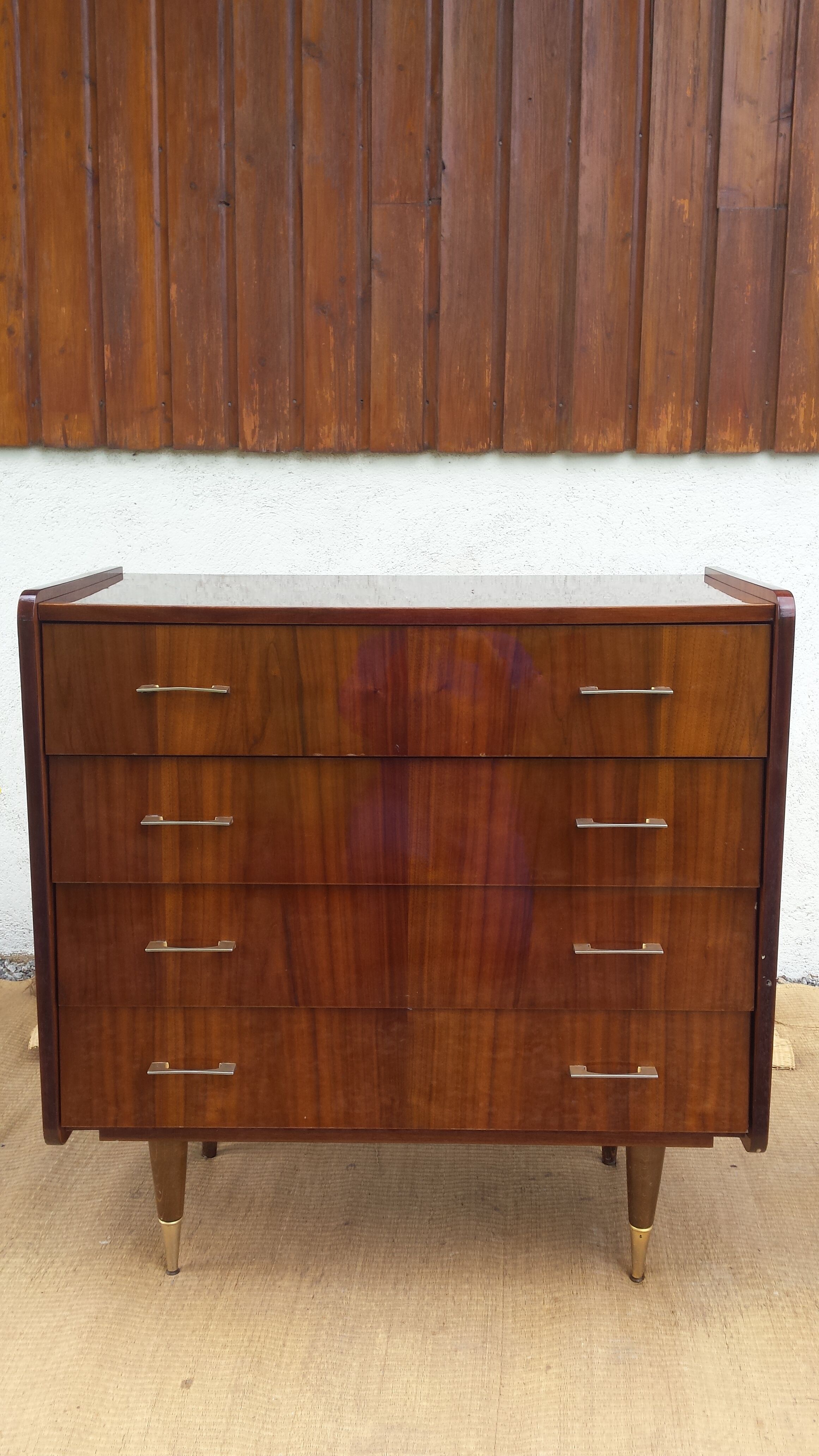 Chest of drawers vintage spindle feet