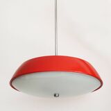 1960's Red Mid Century Ceiling Lamp by Josef Hurka for Napako