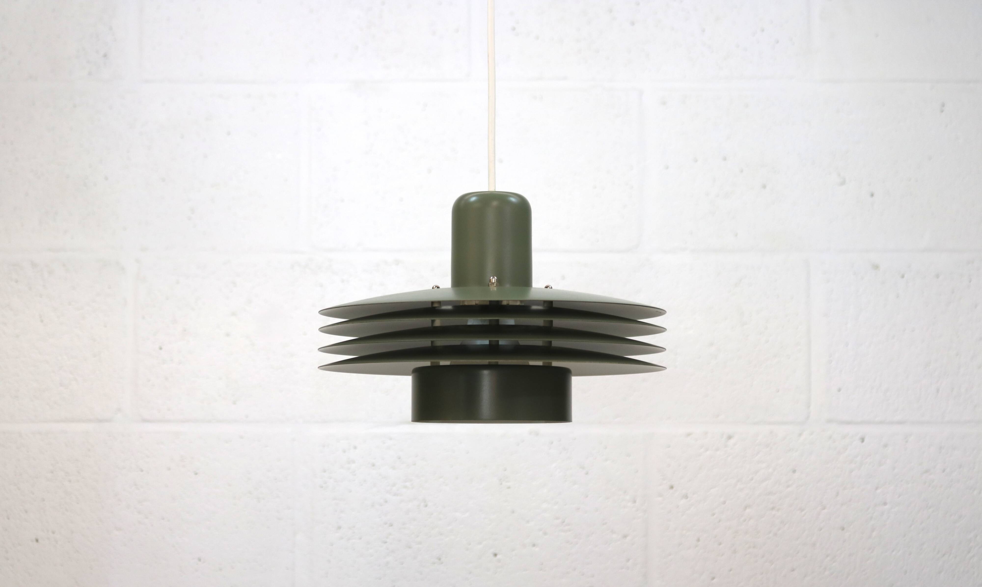 Danish Design Lamp Horn Lighting Model 763 – Restored Green Nordic Style Pe