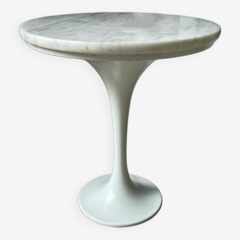 Table d'appoint ou de bout en marbre de Carrare