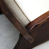 Brutalist elm armchair 1960