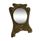 Miroir en laiton art nouveau