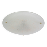 Plafonnier rond en verre Murano par Hillebrand, Allemagne, années 1970