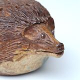 Ceramic hedgehog flower pick by Jacky Coville