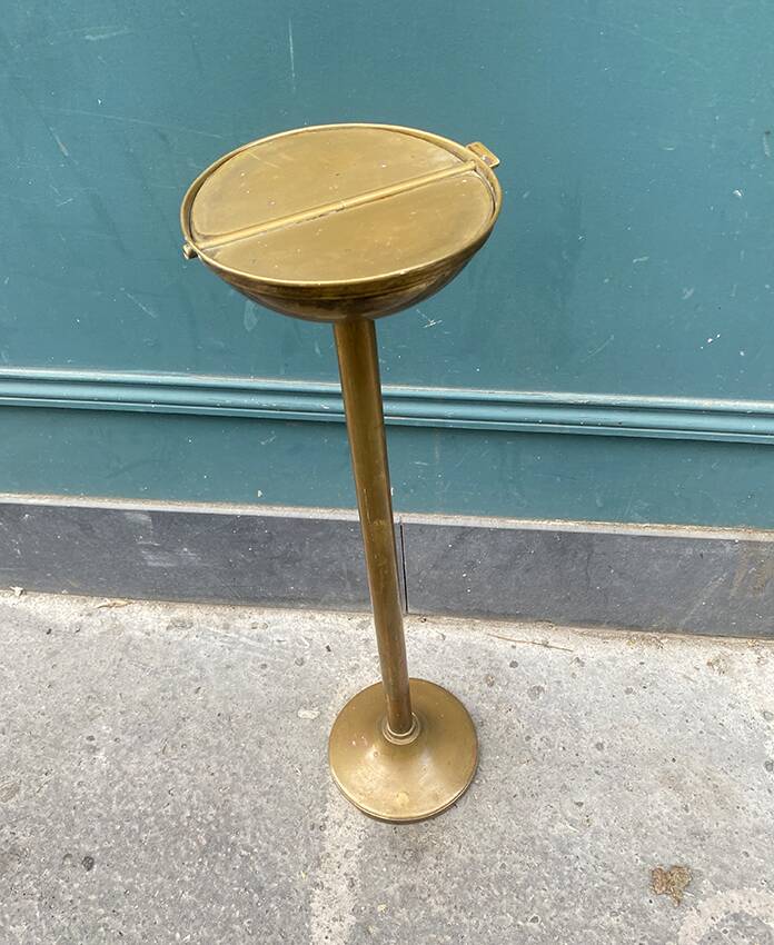 Brass pedestal ashtray, 1950