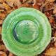 Hollow plate in green glazed clay Etienne Noël