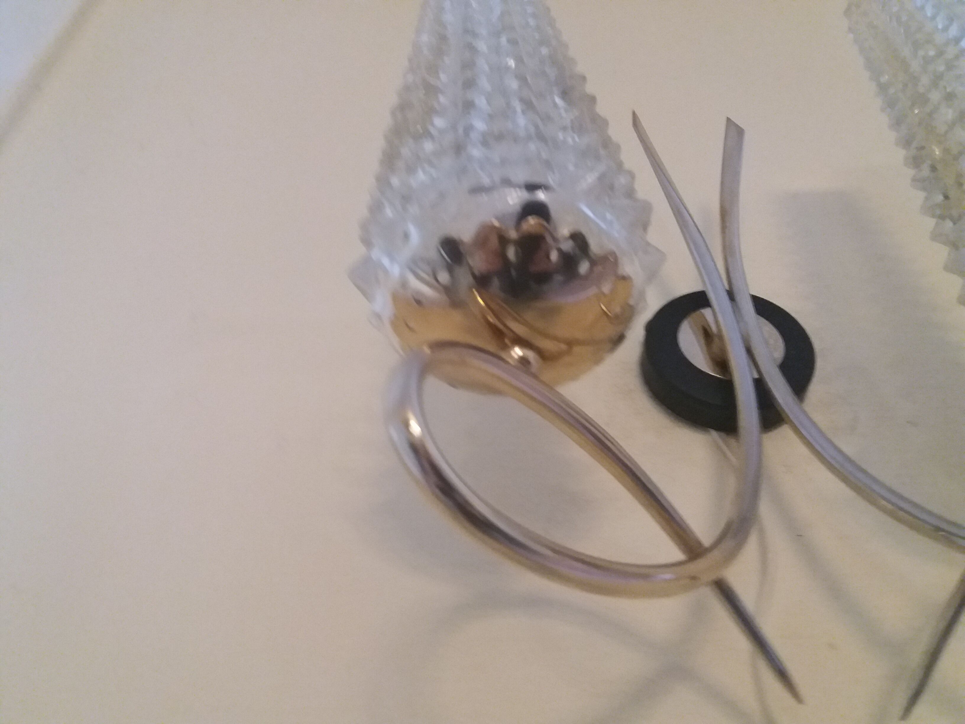 Sconce from the 1960s in brass and glass