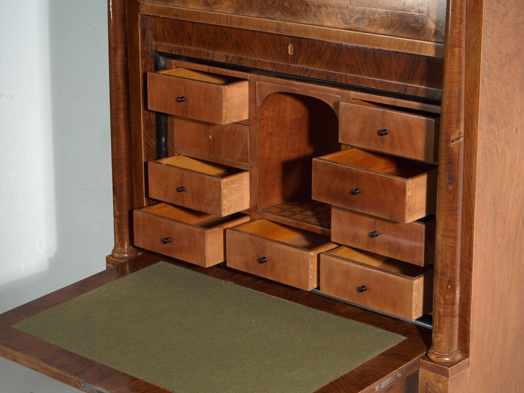 Antique Biedermeier walnut secretary – Austria, circa 1840