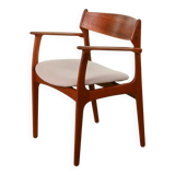 Danish Teak Desk- Armchair by Erik Buch for Oddense Maskinsedkeri, 1960s
