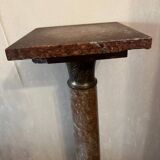 Red griotte marble column with brass insert - Napoleon III