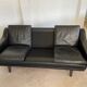 Vintage Danish Mid-Century Georg Thams 3-Seater Sofa in Black Leather, 1960