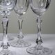 Set of 6 hand-cut Lorraine crystal champagne flutes