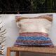Hand-woven handmade cushion cover made from recycled cotton