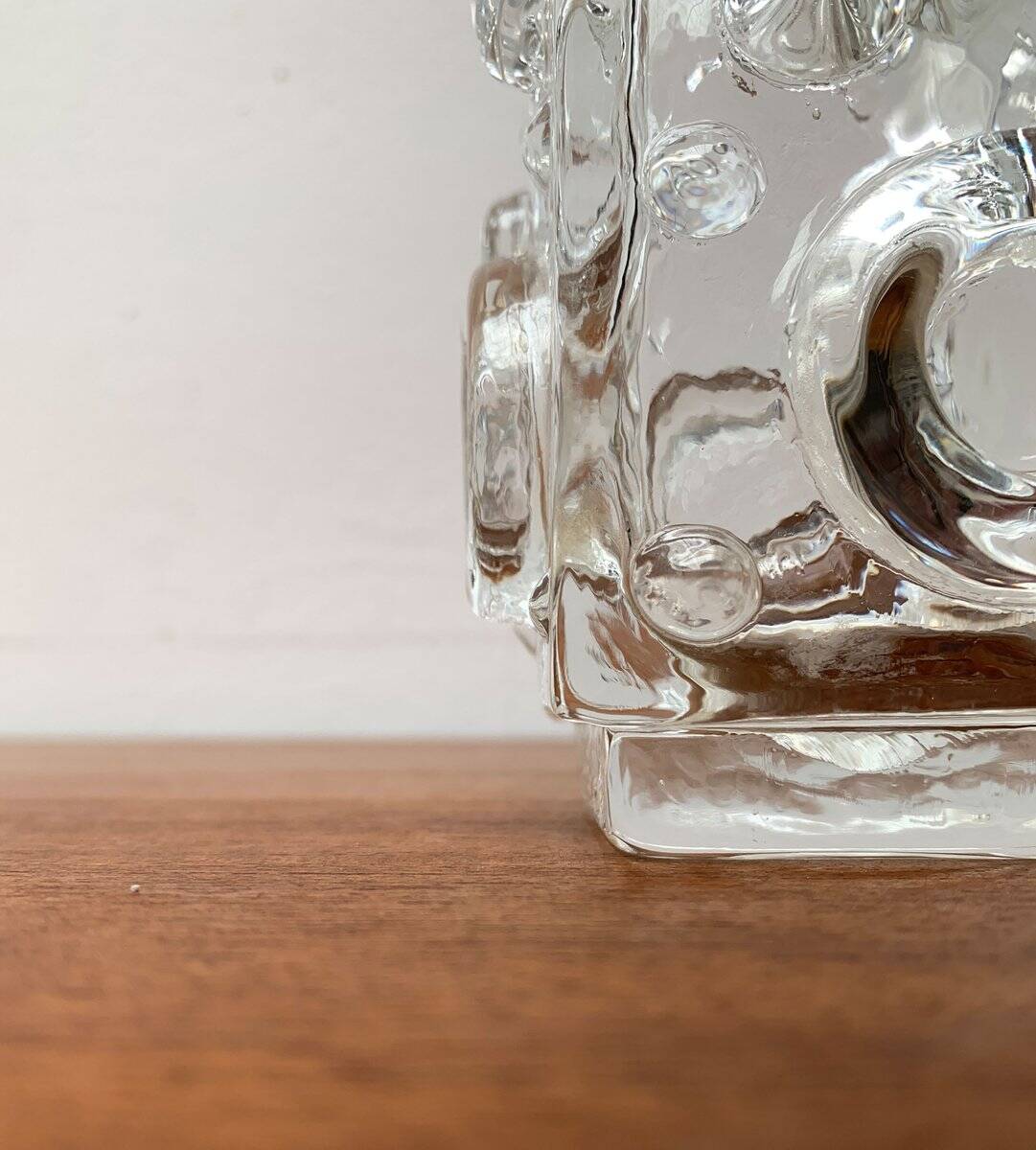 Brutalist Bubble Glass Vase by Josef Schott for Smalandshyttan, Mid-Century Swedish, 1960s