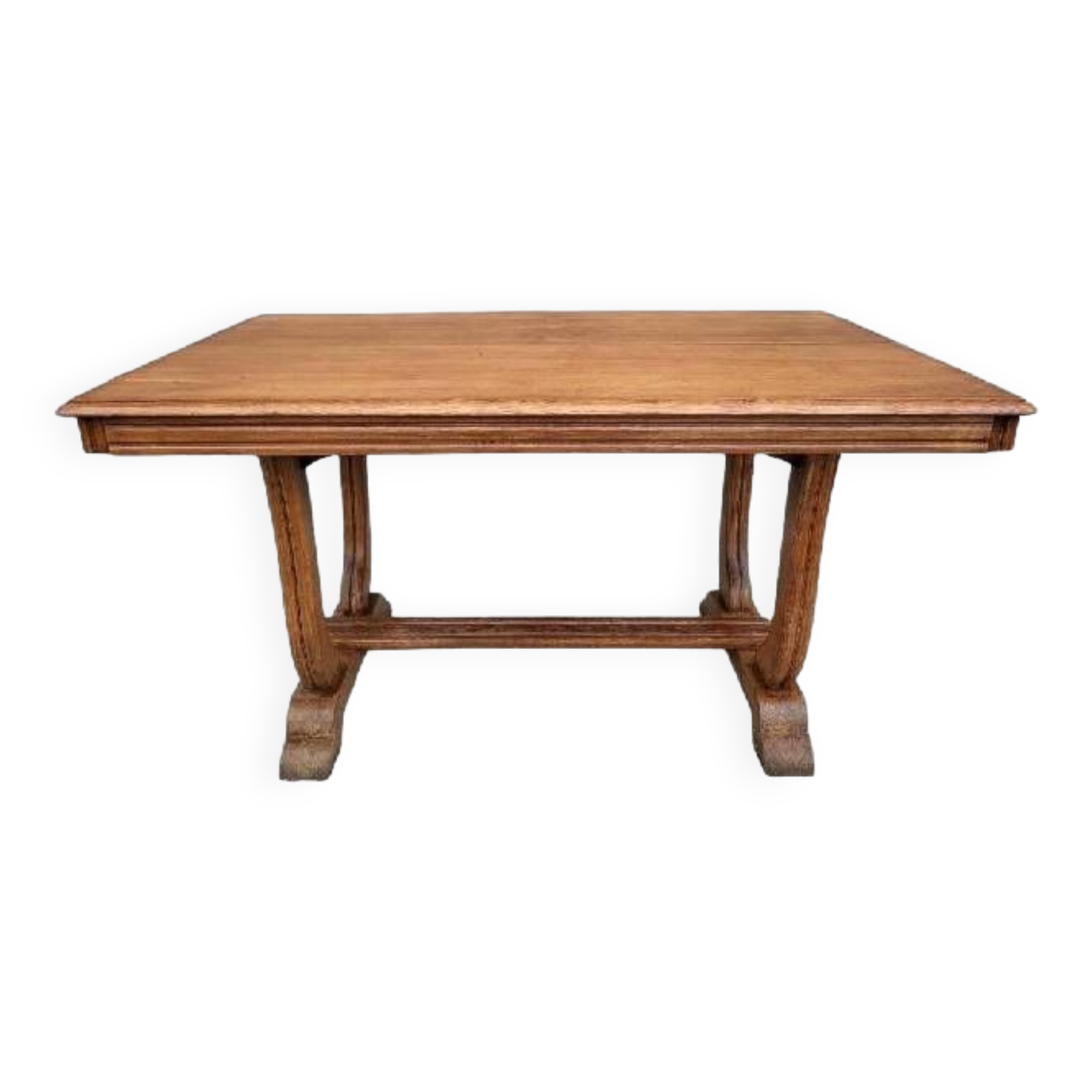 Table bureau extensible Art Déco 1930 piétement en accolades