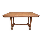 Table bureau extensible Art Déco 1930 piétement en accolades