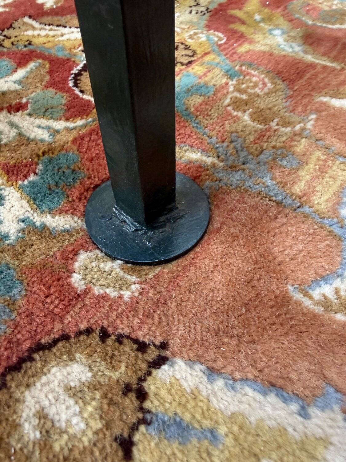 Wrought iron and glass coffee table from the 1900s.