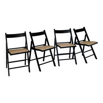 4 chaises pliable cannage