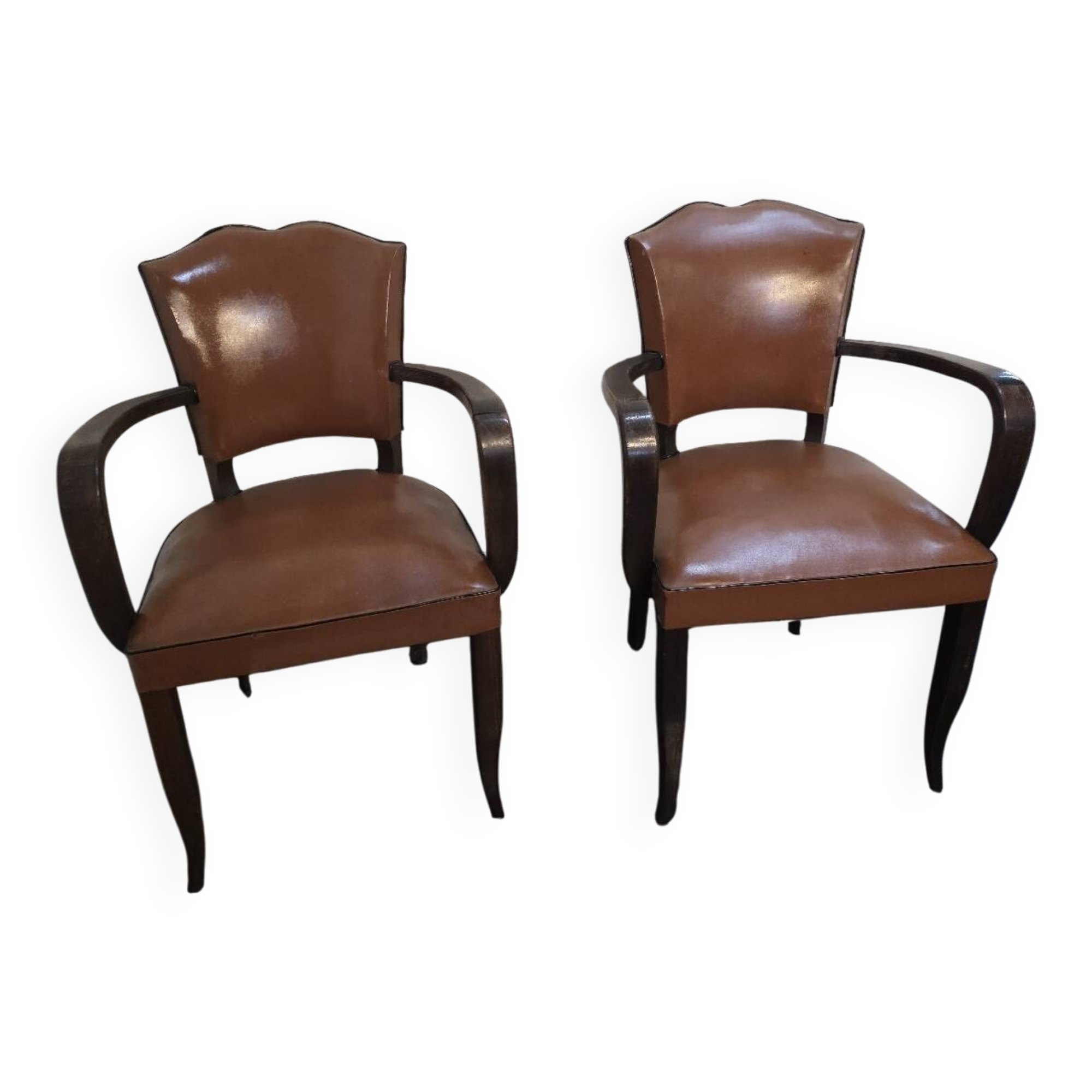 Pair of 1950s moustache-style bridge glasses