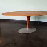 Czech vintage coffee table, wood and metal