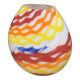 Vase abstrait contemporain en verre de murano blanc laiteux attribué à des roseaux colorés