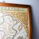 Frame and map "Orbis terrae compendiosa descriptio", Reproduction of an engraving Gérard Mercator