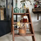 Old vintage wooden stepladder