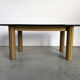 Vintage burl wood dining table, 1980s