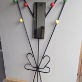 Large Wall-Mounted Coat Rack from the 50s and 60s, Attributed to Roger Féraud