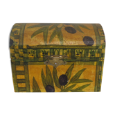 Wooden box with olive decoration