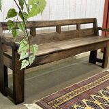 Rustic chestnut bench from the late 19th century.
