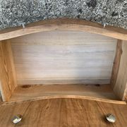 Commode haute art déco pieds moustache noyer brut 1930