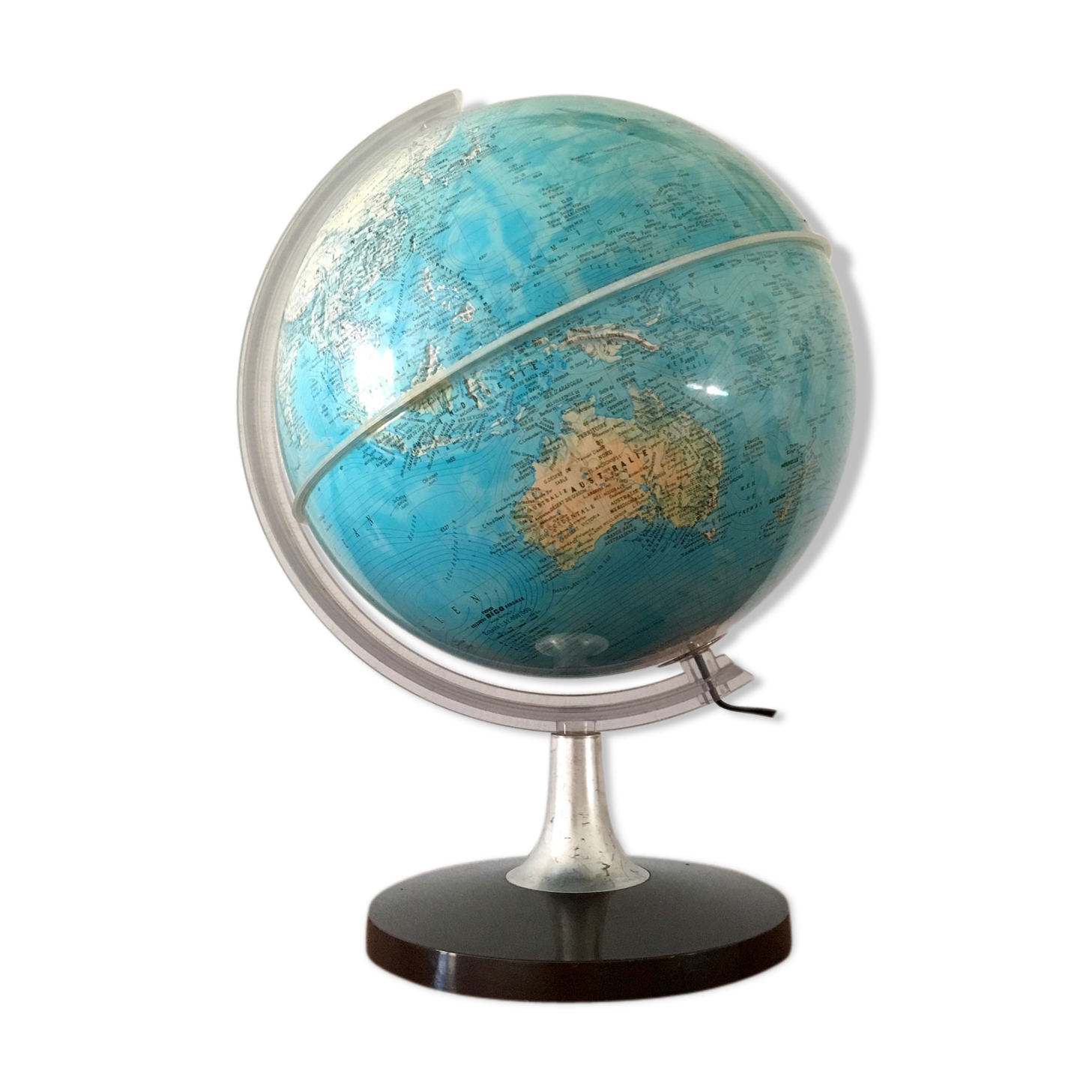 Vintage world map Italy 60s