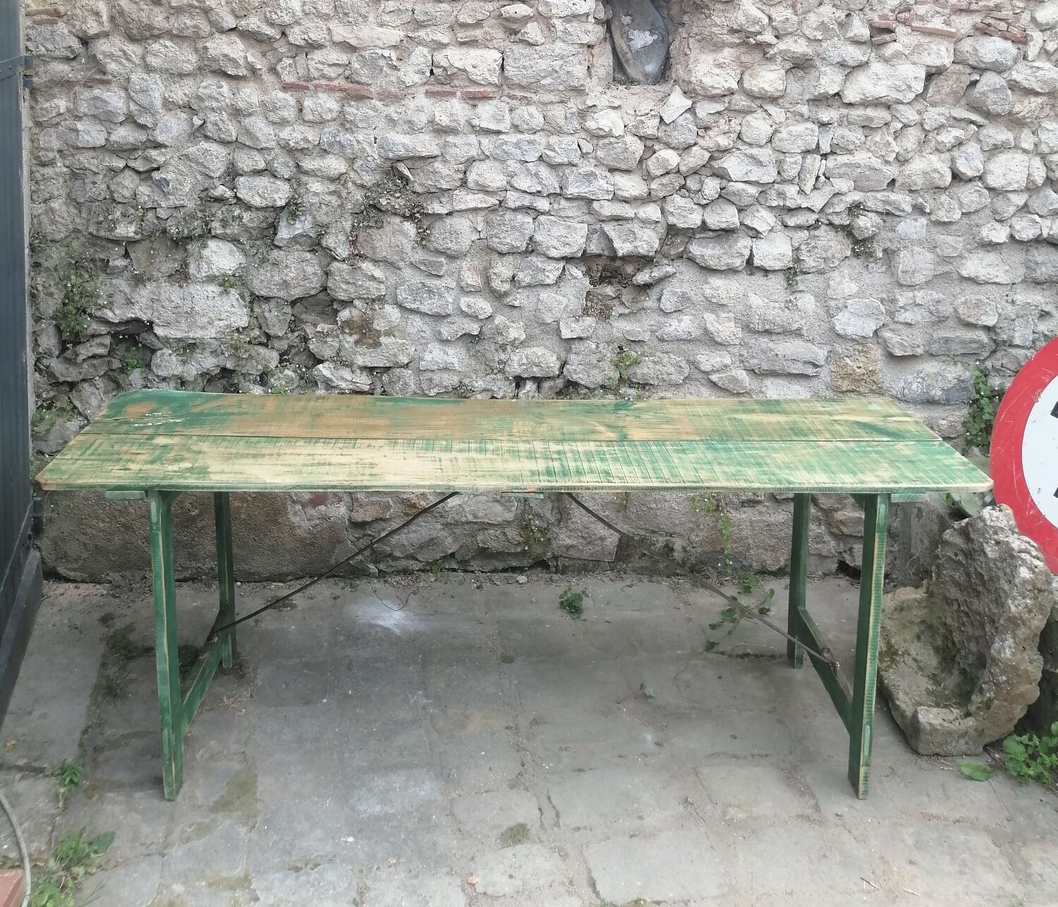 Folding wooden table long 200cm