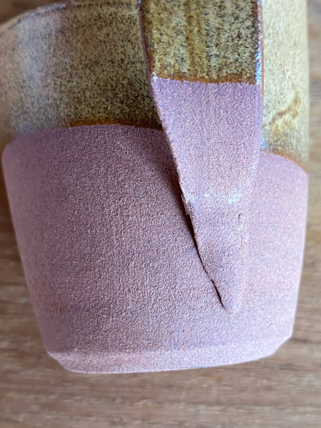 4 handmade stoneware coffee cups