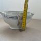 Antique white French porcelain sauce boat M&S with silver trim.